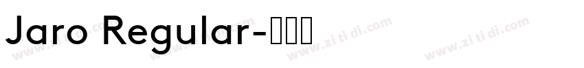 Jaro Regular字体转换